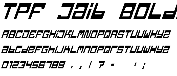 TPF Jaib BoldItalic font